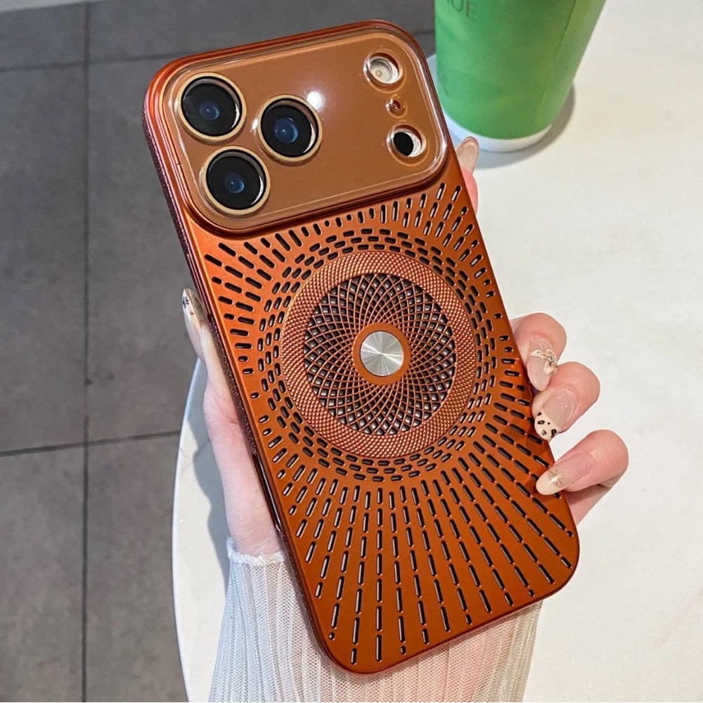 iPhone 17 Pro max - Orange Cooling Case With Fan